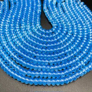 6mm Sky Blue Opalite Rondelle Glass Bead Strand